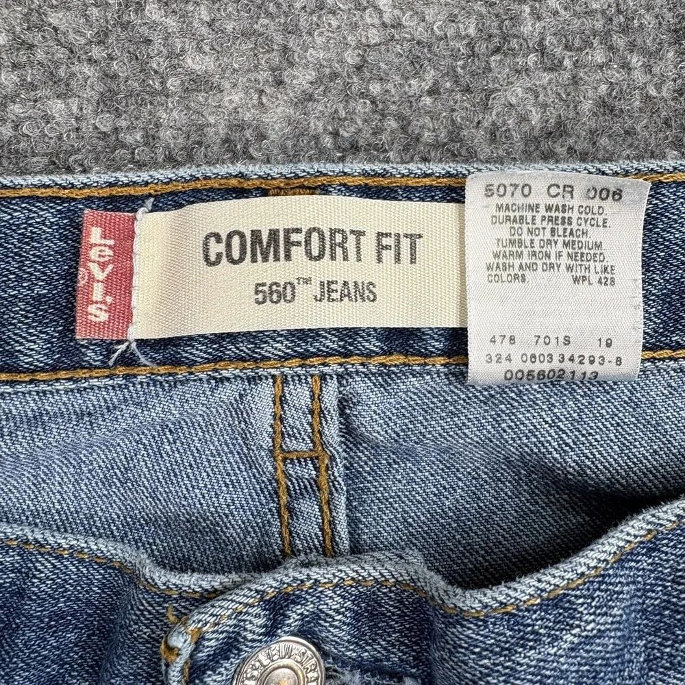 Y2K 90s Levi's 560 Jeans Men 40x30.5 Blue Comfort Fit‎ Tapered  Relaxed Vintage